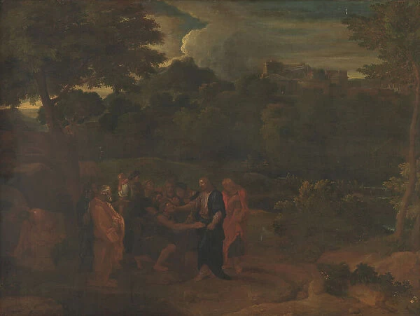 The Healing of the Two Blind Men at Jericho, 1600-1699. Creator: Nicolas Poussin