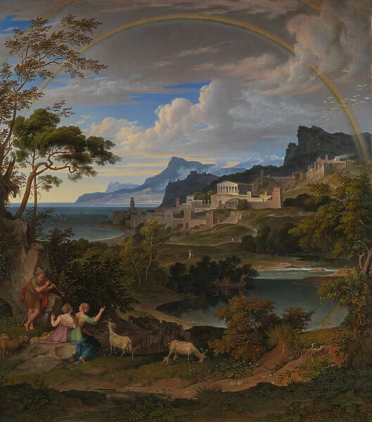 Heroic Landscape with Rainbow, 1824. Creator: Joseph Anton Koch