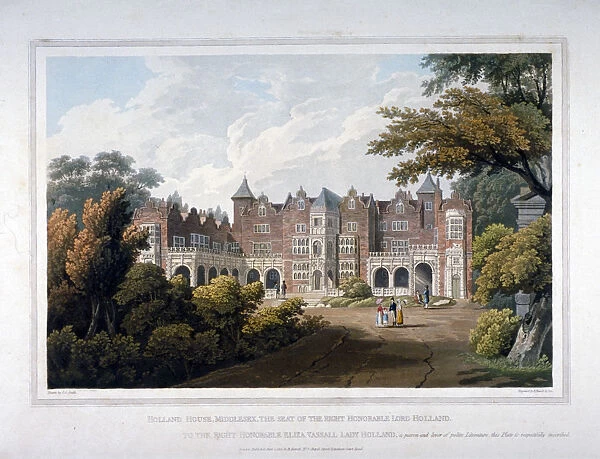 Holland House, Kensington, London, 1817. Artist: Robert Havell