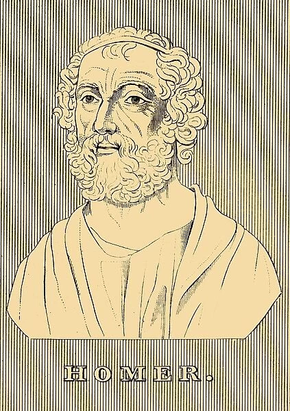 Homer, (c800-701 BC), 1830. Creator: Unknown