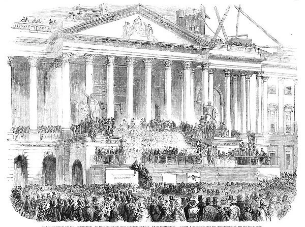 Inauguration of Mr. Buchanan, as President of the United States, at Washington, 1857. Creator: Unknown