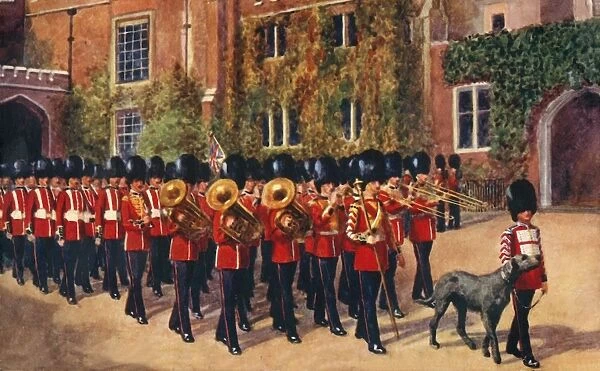 The Irish Guards leaving St. James Palace after Changing Guard, 1933. Creator: Unknown