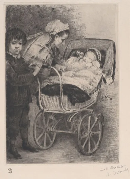La Sortie de bébé, 1878. Creator: Marcellin-Gilbert Desboutin