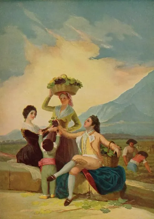 Framed Print of La Vendimia, 1786 (c1934) Print by Francisco Goya