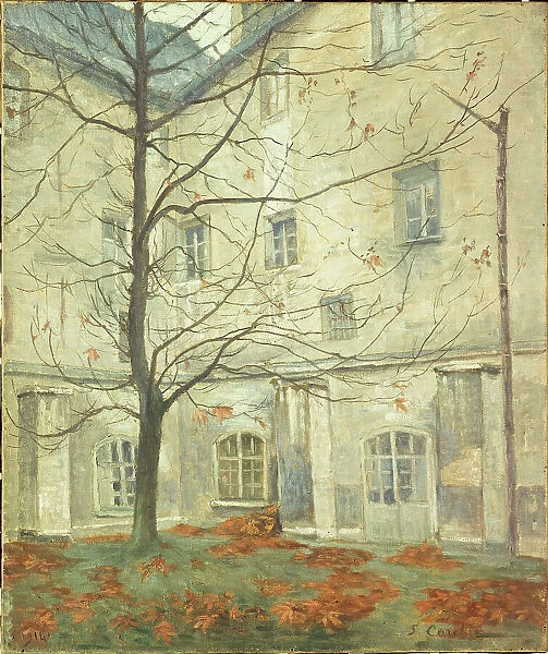 Lacordaire courtyard, at the Carmelite convent, rue de Vaugirard, 1911. Creator: Georges-Emile Carette