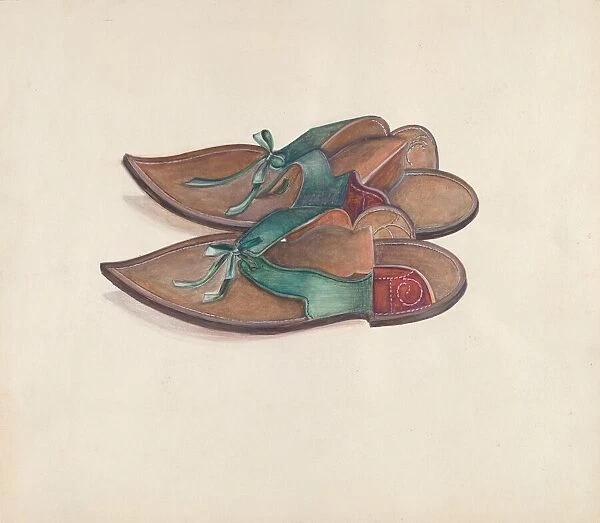 Ladys Overshoes, c. 1936. Creator: Ella Josephine Sterling