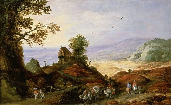 Landscape with a Chapel on a Hill, late 16th or 17th century. Artist: Joos de Momper, the younger