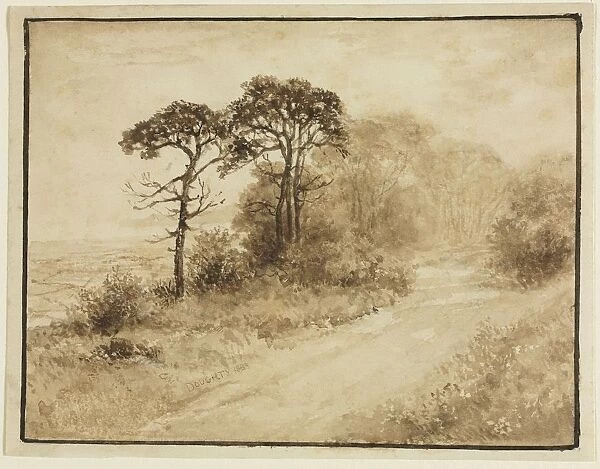Landscape with Winding Road, 1833. Creator: Thomas Doughty (American, 1793-1856)