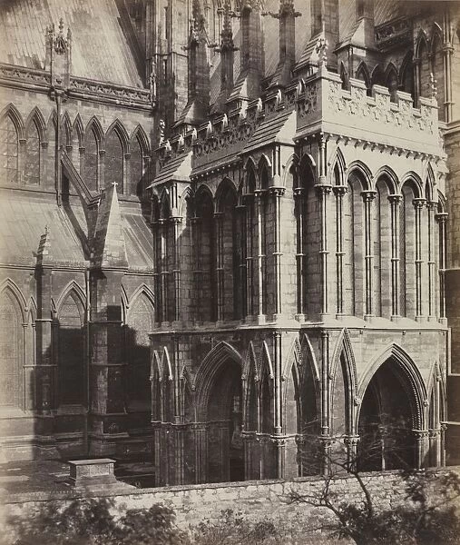 Lincoln Cathedral: The Galilee Porch, c. 1857. Creator: Roger Fenton (British, 1819-1869)