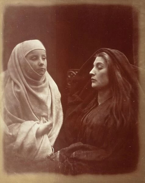 The Little Novice & Queen Guinevere In The Holy House Of Almsbury, Printed 1874 (OCT). Creator: Julia Margaret Cameron. The Little Novice & Queen Guinevere In The Holy House Of Almsbury, Printed 1874 (OCT). Creator: Julia Margaret Cameron