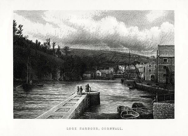 Looe Harbour, Cornwall, England, 1896