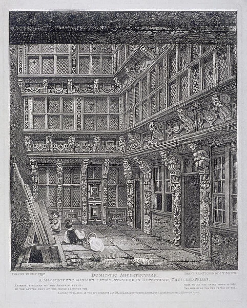 Mansion of Sir Richard (Dick) Whittington in Hart Street, Crutched Friars, London, 1812
