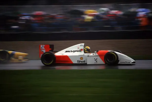 McLaren MP4-8 Print, Ayrton Senna 1993 Donington. Art Prints