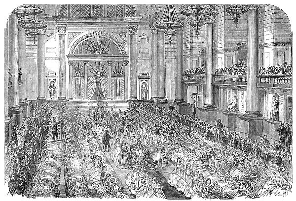 Messrs Cope's Christmas entertainment to their workpeople at St. George's Hall, Liverpool, 1864. Creator: Unknown