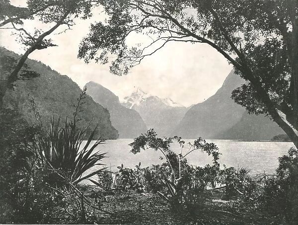 Milford Sound, New Zealand, 1895. Creator: Burton Brothers