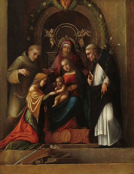 The Mystical Marriage of Saint Catherine, 1510-1515. Creator: Correggio (1489-1534)