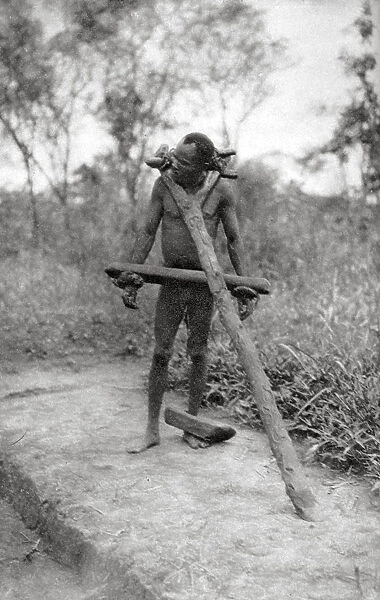 Niam Niam lunatic, Mongalla to Terrakekka, Sudan, 1925 (1927). Artist: Thomas A Glover
