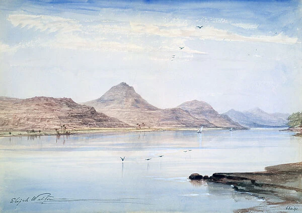 On the Nile, Gebel el Mody, Nubia, 1861. Artist: Elijah Walton