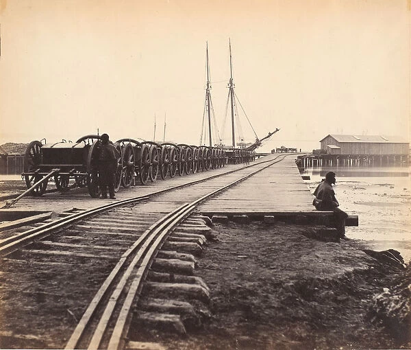 Ordnance Wharf, City Point, Virginia, 1865. Creator: Thomas C. Roche