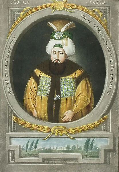 Othman Kahn III, from Portraits of the Emperors of Turkey, 1815. Creator: John Young
