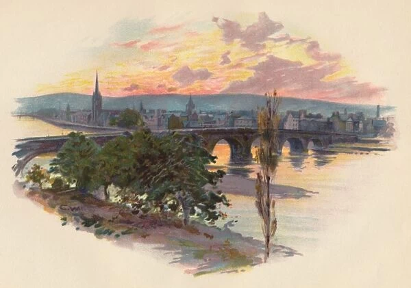 Perth, from Bridge End, 1907, (c1890). Artist: Charles Wilkinson