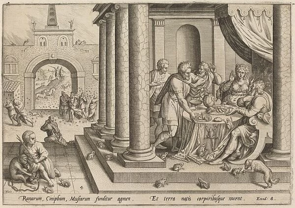 The Plague of Frogs, 1585. Creator: Johann Sadeler I