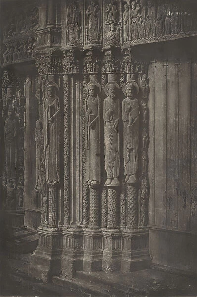 Planche XIII ? Cathedrale de Chartres, Statues Colonnes de la Porte Centrale du