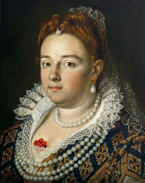 Portrait of Bianca Cappello (1548-1587), Grand Duchess of Tuscany, 1585-1586. Artist: Pulzone, Scipione (1550-1598)