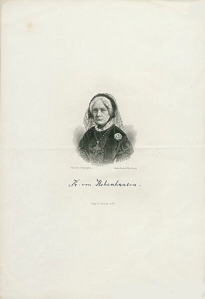 Portrait of Elise von Hohenhausen (1789-1857), 1890. Creator: Weger, August (1823-1892)