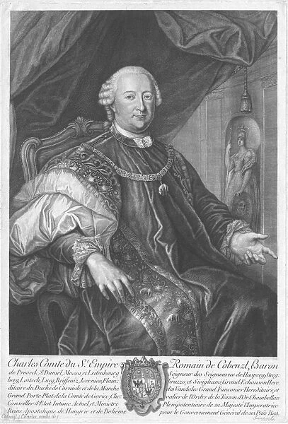 Portrait of Johann Karl Philipp Graf von Cobenzl (1712-1770). Creator: Anonymous