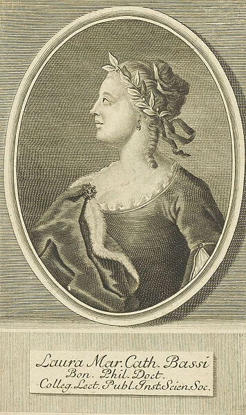 Portrait of Laura Bassi (1711-1778), 1738. Creator: Anonymous