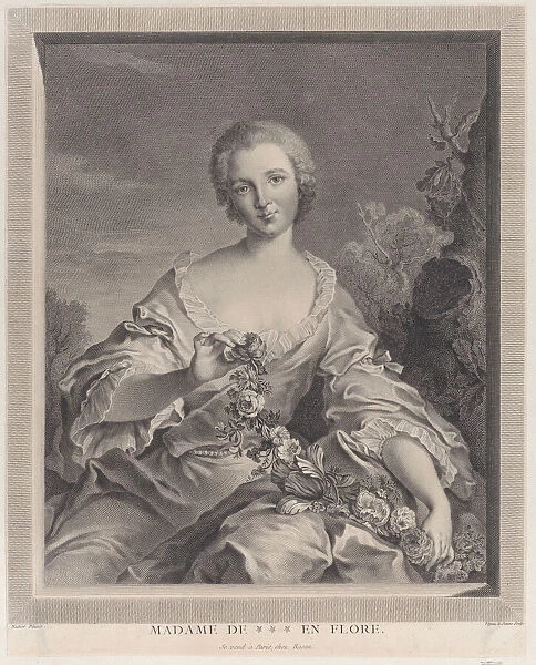 Portrait of Louise Henriette de Bourbon Conti as Flora, 1766-1805