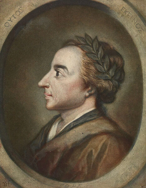 Portrait of poet Alexander Pope (1688-1744), 1744. Creator: Le Blon, Jacques Christophe (1667-1741)