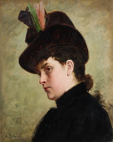 Portrait of a Woman, c.1880. Creator: Amanda Carolina Vilhelmina Sidwall