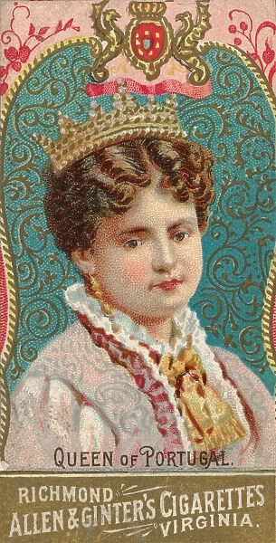 Queen of Portugal, from Worlds Sovereigns series (N34) for Allen & Ginter Cigarettes