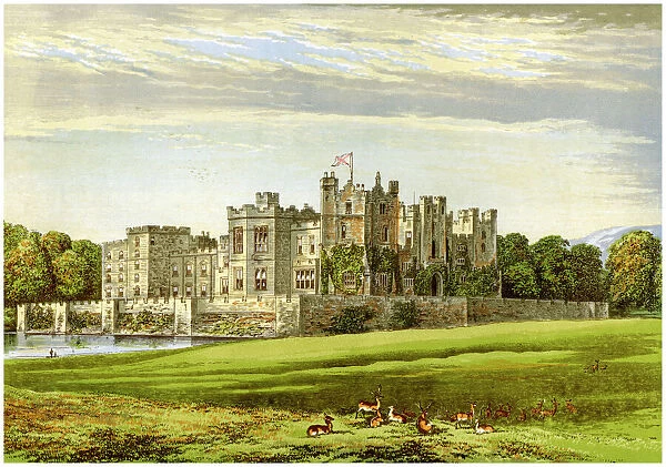 Raby Castle, County Durham, home of the Duke of Cleveland, c1880