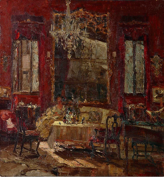 Red room, c. 1922. Creator: Ciardi, Emma (1879-1933)