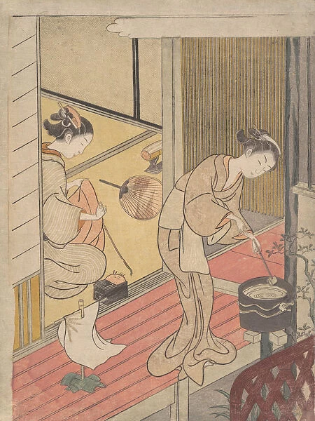 The Returning Sails of the Towel Rack, ca. 1766. ca. 1766. Creator: Suzuki Harunobu