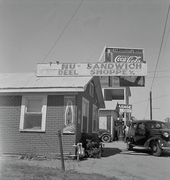 Roadside stand and filling station near Ennis, Texas, 1937. Creator: Dorothea Lange