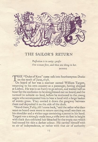 The Sailors Return, 1952. Creator: Shirley Markham