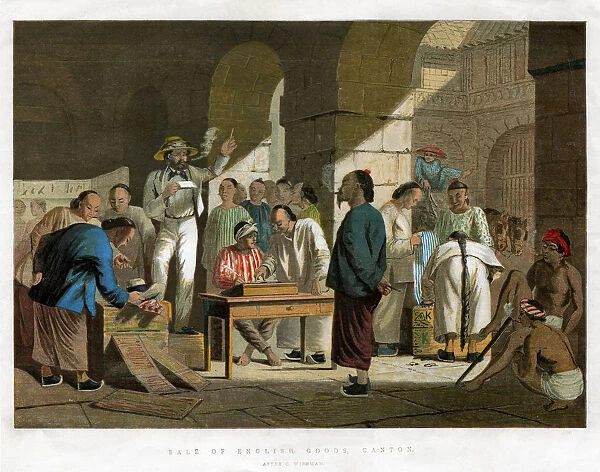 Sale of English Goods, Canton, 1858