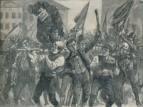 Scene in the Belfast riots, 19th century (1906)