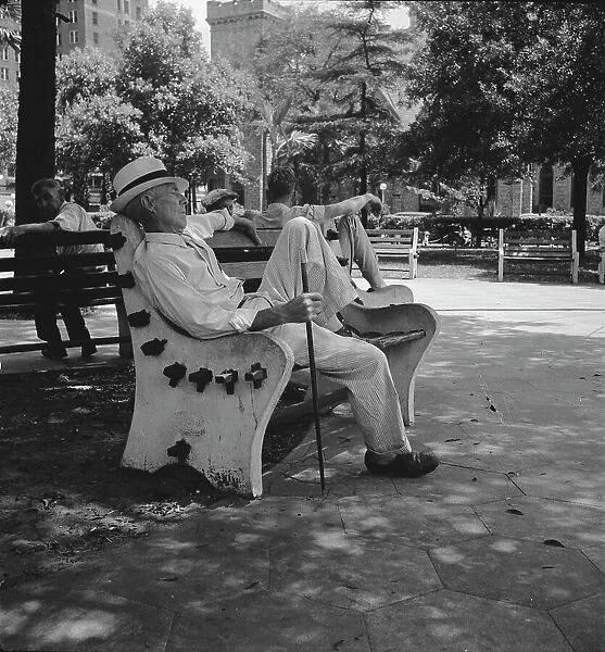 Scene in a downtown park, Jacksonville, Florida, 1936. Creator: Dorothea Lange