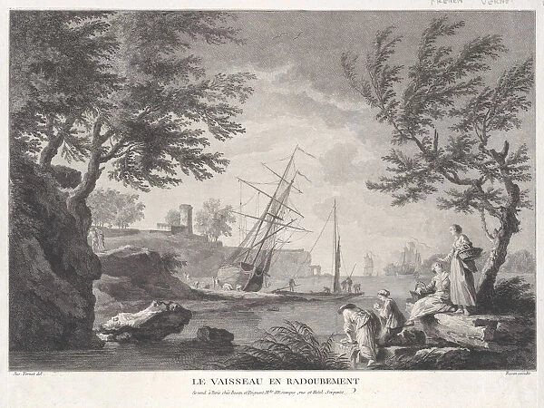 The Ship Being Repaired, ca. 1750-1800. Creator: Pierre Francois Basan