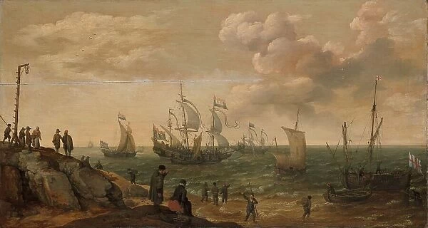 Ships off a Coast, 1628. Creator: Adam Willaerts