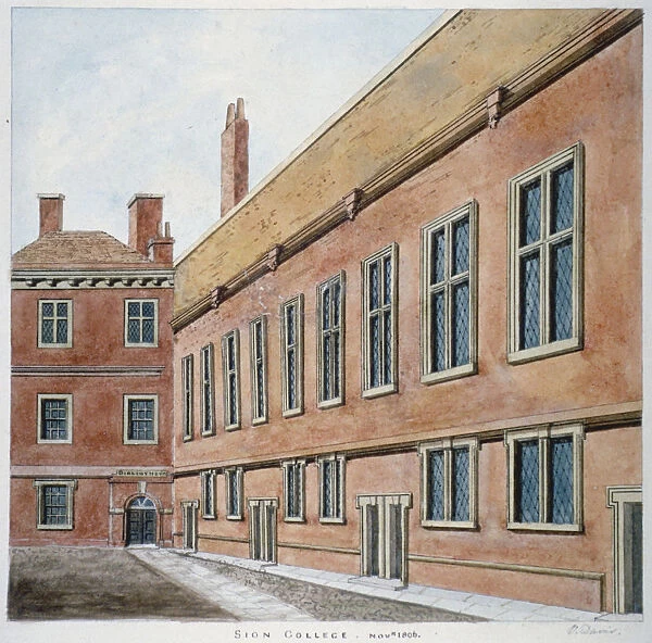 Sion College, City of London, 1806. Artist: Valentine Davis