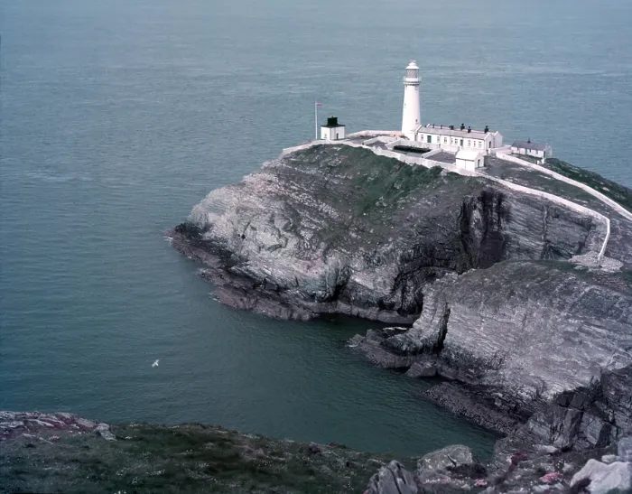 Framed Print : South Stack Lighthouse Print, c1955 Framed Print : South Stack Lighthouse Print, c1955