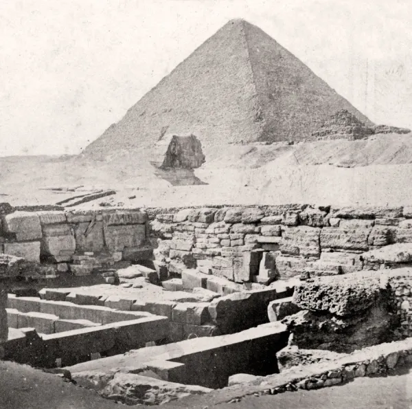 The Sphinx and the Great Pyramid, Egypt, early 20th century