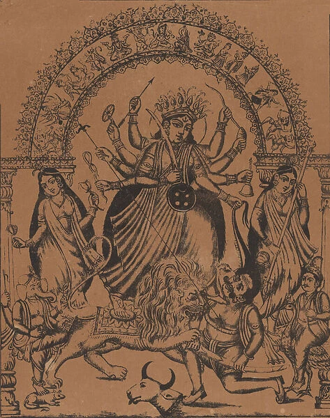 Sri Sri Durga, ca. 1875-80. Creator: Unknown