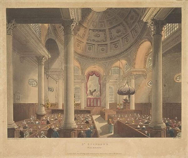 St. Stephens Walbrook, November 1, 1809. Creators: Thomas Rowlandson